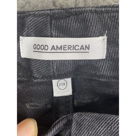 Good American Women Good Classic Jeans Pockets‎ Dark Wash Size 2 - Picture 6 of 10